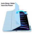 iPad Pro 13 2024/2025 Dux Ducis Toby Tri-Fold Smart Folio-etui - Baby Blå