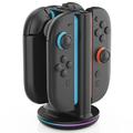 iPega PG-SW2051 4-felt Nintendo Switch 2 Joy-Con ladestasjon - svart