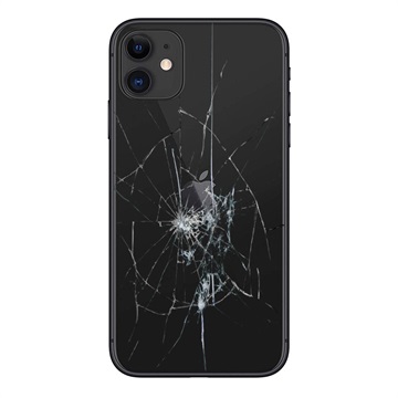 iPhone 11 Bakdeksel reparasjon - Kun Glass - Svart