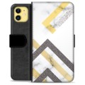 iPhone 11 Premium Lommebok-deksel - Abstrakt Marmor