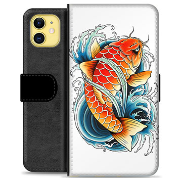 iPhone 11 Premium Lommebok-deksel - Koi Fisk