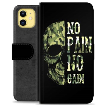 iPhone 11 Premium Lommebok-deksel - No Pain, No Gain