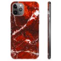 iPhone 11 Pro Max TPU-deksel - Rød Marmor