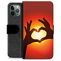 iPhone 11 Pro Premium Lommebok-deksel - Hjertesilhuett
