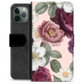 iPhone 11 Pro Premium Lommebok-deksel - Romantiske Blomster