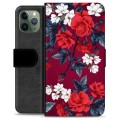 iPhone 11 Pro Premium Lommebok-deksel - Vintage Blomster