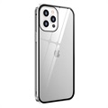 iPhone 12/12 Pro Magnetisk Deksel med Herdet Glass - Sølv