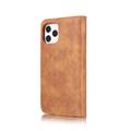 iPhone 12/12 Pro DG.Ming 2-i-1 Avtakbart Lommebok-deksel I Lær - Brun