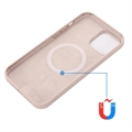 iPhone 12 Mini Liquid Silikondeksel - MagSafe-kompatibel - Rosa