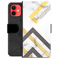 iPhone 12 mini Premium Lommebok-deksel - Abstrakt Marmor