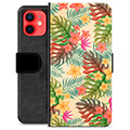 iPhone 12 mini Premium Lommebok-deksel - Rosa Blomster