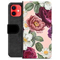 iPhone 12 mini Premium Lommebok-deksel - Romantiske Blomster