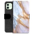 iPhone 12 Premium Lommebok-deksel - Elegant Marmor