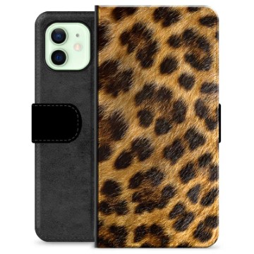 iPhone 12 Premium Lommebok-deksel - Leopard