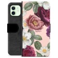 iPhone 12 Premium Lommebok-deksel - Romantiske Blomster
