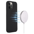 iPhone 12/12 Pro Liquid Silikondeksel - MagSafe-kompatibel - Svart