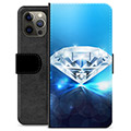 iPhone 12 Pro Max Premium Lommebok-deksel - Diamant