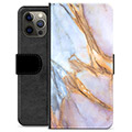 iPhone 12 Pro Max Premium Lommebok-deksel - Elegant Marmor