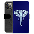 iPhone 12 Pro Max Premium Lommebok-deksel - Elefant
