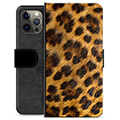 iPhone 12 Pro Max Premium Lommebok-deksel - Leopard