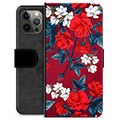 iPhone 12 Pro Max Premium Lommebok-deksel - Vintage Blomster