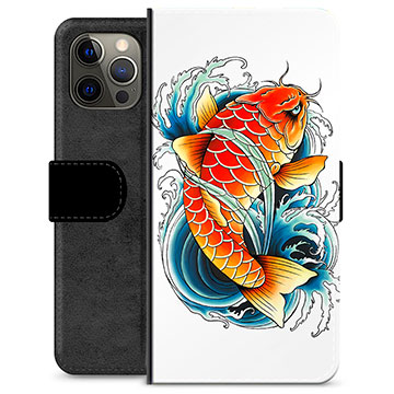 iPhone 12 Pro Max Premium Lommebok-deksel - Koi Fisk