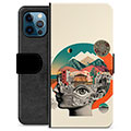 iPhone 12 Pro Premium Lommebok-deksel - Abstrakt Collage