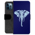iPhone 12 Pro Premium Lommebok-deksel - Elefant