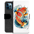 iPhone 12 Pro Premium Lommebok-deksel - Koi Fisk
