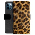 iPhone 12 Pro Premium Lommebok-deksel - Leopard