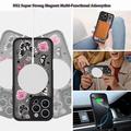 iPhone 12 Pro Stilig beskyttende magnetisk-deksel - sommerfugler / roser