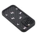iPhone 12 Pro Stilig støtsikkert TPU-deksel med forhøyede kanter - svart / prikkete sløyfe