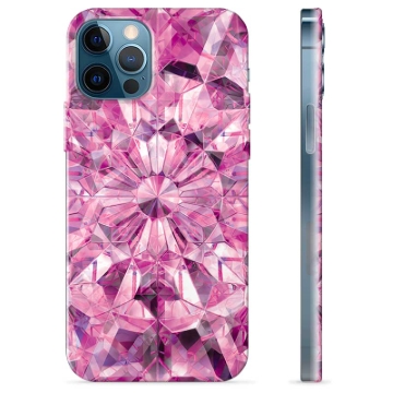 iPhone 12 Pro TPU-deksel - Rosa Krystall