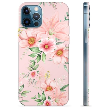 iPhone 12 Pro TPU-deksel - Akvarell Blomster