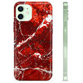 iPhone 12 TPU-deksel - Rød Marmor