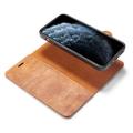 iPhone 13 DG.Ming 2-i-1 Avtakbart Lommebok-deksel I Lær - Brun