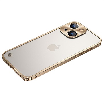 iPhone 13 Metall Bumper med Plast Bakbeskytter - Gull