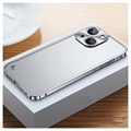 iPhone 13 Metall Bumper med Plast Bakbeskytter - Sølv
