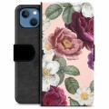 iPhone 13 Premium Lommebok-deksel - Romantiske Blomster