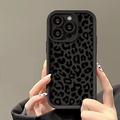 iPhone 13 Pro Max TPU-deksel med leopardtrykk - svart