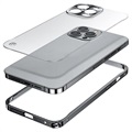 iPhone 13 Pro Max Metall Bumper med Plastbakside - Svart
