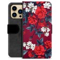 iPhone 13 Pro Max Premium Lommebok-deksel - Vintage Blomster