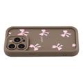 iPhone 13 Pro Max Stilig støtsikkert TPU-deksel med forhøyede kanter - Brun / sløyfe