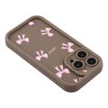iPhone 13 Pro Max Stilig støtsikkert TPU-deksel med forhøyede kanter - Brun / sløyfe