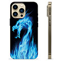 iPhone 13 Pro Max TPU-deksel - Blå Flamme Drage