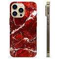 iPhone 13 Pro Max TPU-deksel - Rød Marmor
