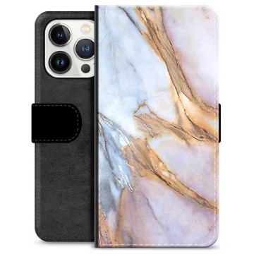 iPhone 13 Pro Premium Lommebok-deksel - Elegant Marmor