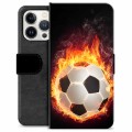 iPhone 13 Pro Premium Lommebok-deksel - Fotballflamme