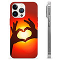 iPhone 13 Pro TPU-deksel - Hjertesilhuett