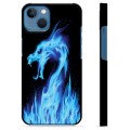iPhone 13 Beskyttelsesdeksel - Blå Flamme Drage
